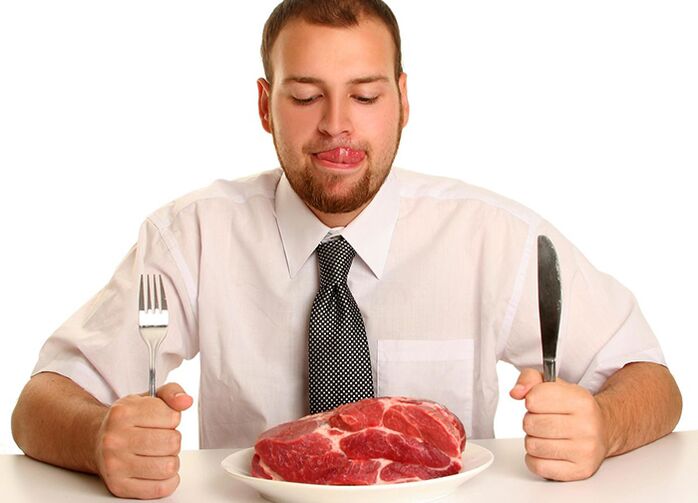 Կարմիր միս տղամարդու սննդակարգում